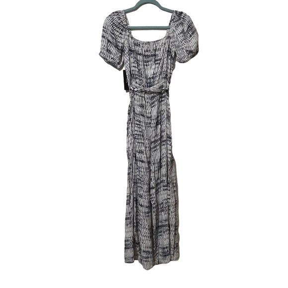 NWT Lulu’s women’s sIze XS purple print belted cropped jumpsuit - Picture 6 of 10